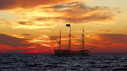 夕阳海盗船