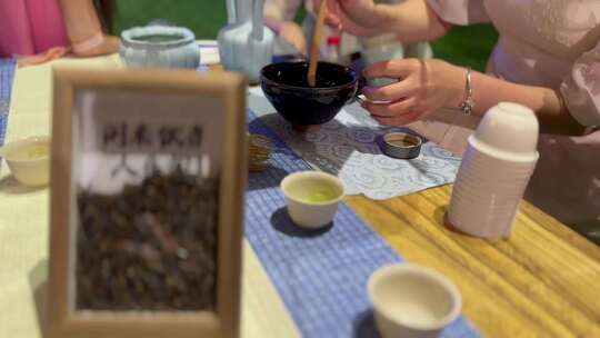 点茶煮茶茶饮茶筅茶道视频素材模板下载