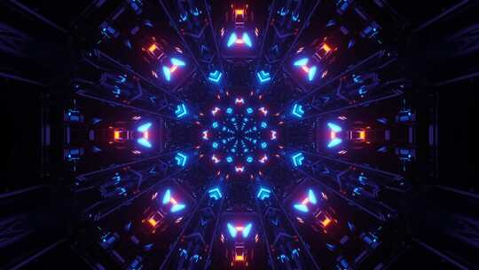 环状梦幻蓝炫目电影隧道