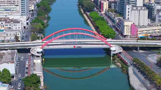 江门江海区蓬江区城市航拍