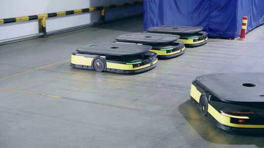 货物运输智能分拣仓储机器人视频素材模板下载