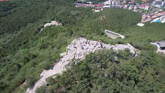 航拍山东济南千佛山4A景区