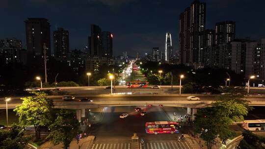 宝安大道新安公路夜景