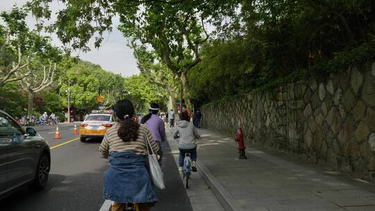 杭州西湖浴鹄湾道路景观