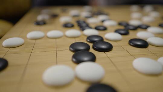 升格 下围棋 旗子视频素材模板下载