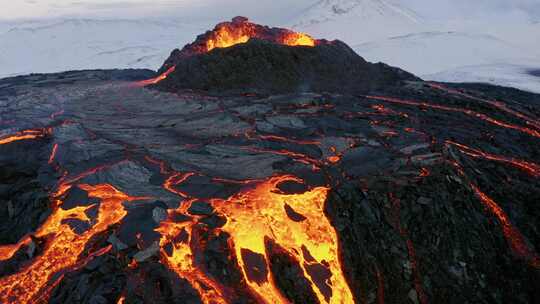 火山，喷发，熔岩，火山口