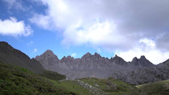 高山湖泊云彩云朵天空