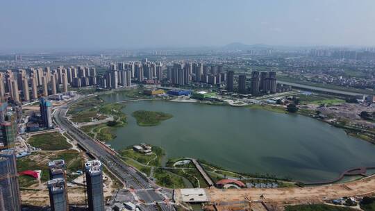 航拍莆田市区风景4K实拍视频