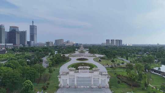 多镜头航拍江西抚州城市风光