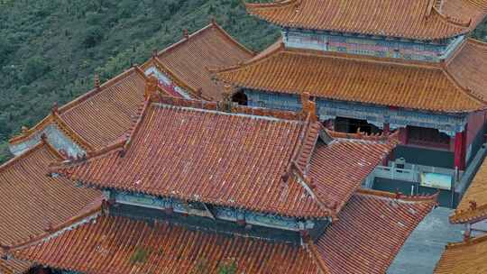 航拍洛阳偃师牛心山洪江寺