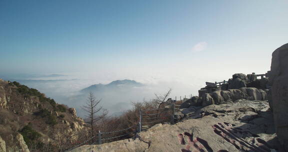 山东泰安泰山山顶风景风景区