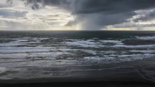 海边的雨天延时