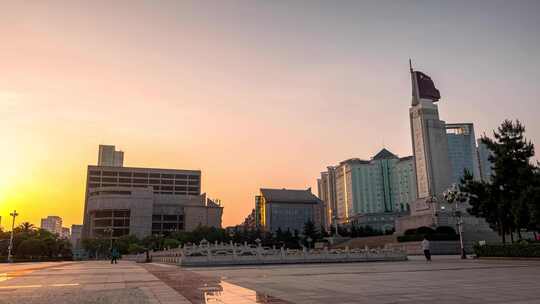 唯美八一广场日出