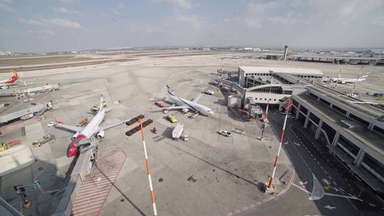 机场航站楼的航拍视频素材模板下载