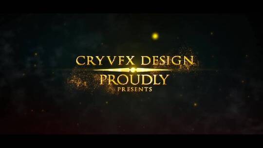 大气整洁明亮金色粒子金属标题电影预告片AE模板