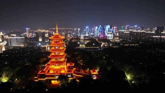 佛山魁星阁千灯湖夜景