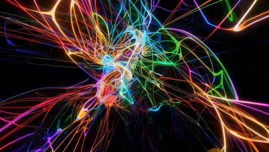 彩色光线抽象特效画面