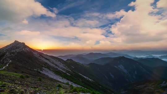 太白山日出夕阳延时