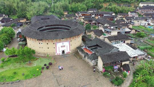 福建土楼云水谣怀远楼航拍漳州南靖土楼