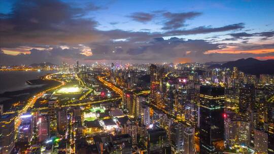 深圳城市航拍夜景