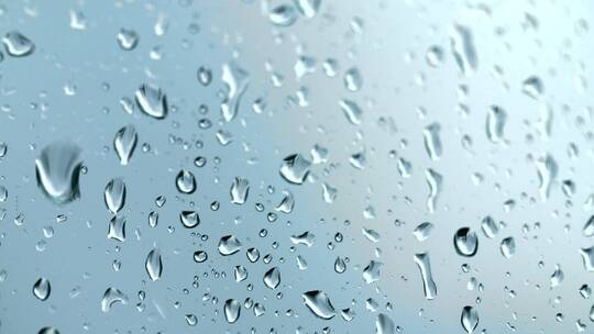 窗外的雨 窗户水珠 下雨天 光斑 窗上雨滴视频素材模板下载