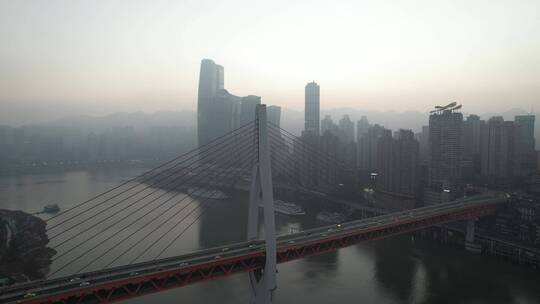 重庆嘉陵江千厮门大桥视频素材模板下载