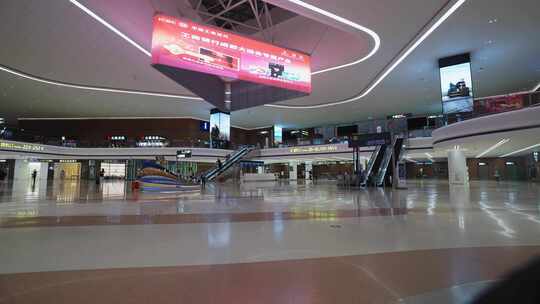 客流人群机场延时视频素材模板下载