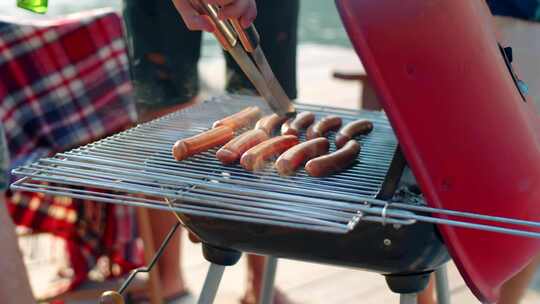 热狗， Bbq，烹饪，派对