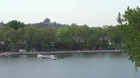 北京什刹海美景旅游名胜古迹视频素材模板下载