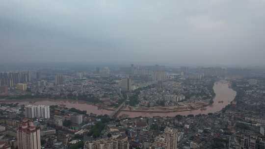 广西钦州城市全景航拍