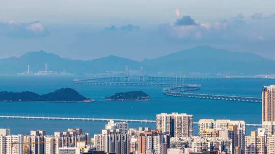 港珠澳大桥光影变化延时合集