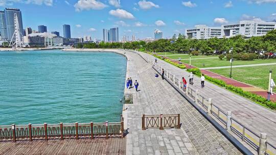 青岛西海岸新区唐岛湾风光航拍