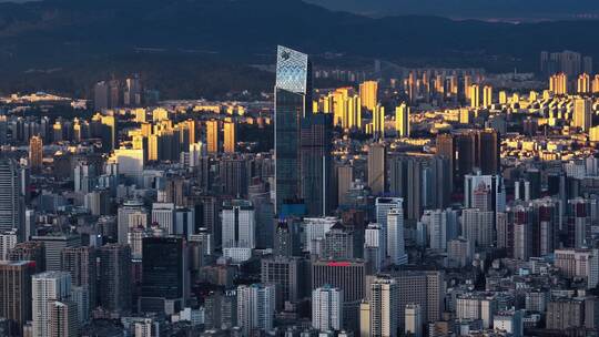 航拍昆明城市风光