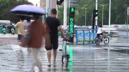 雨天 下雨 城市风光 写意 台风 雨中景色