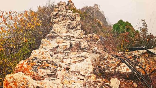 北京秋天司马台长城群山红叶大气宣传片