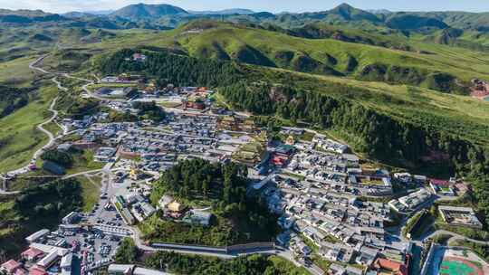 甘南郎木寺航拍延时