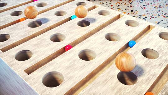 球洞游戏3D动画视频素材模板下载