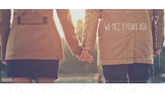 浪漫简洁照片展示婚礼开场回忆视频AE模板