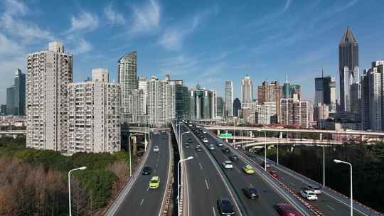 上海城市交通航拍