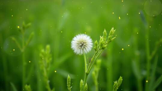 4k绿色植物插花舞台背景