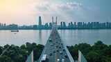 武汉长江二桥高清在线视频素材下载