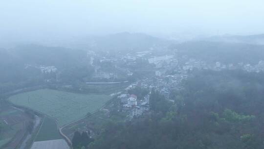 天台山国清寺建筑视频航拍