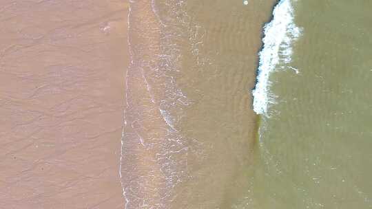 大海海边海水海浪沙滩海滩航拍风景唯美大自