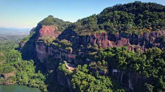 航拍韶关丹霞地貌丹霞山阳元峰长老峰景区视频素材模板下载