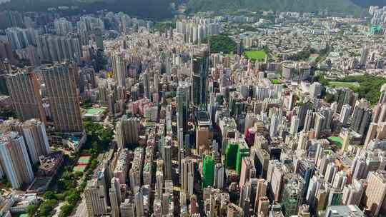 香港旺角航拍大景