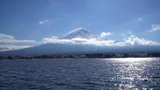 富士山天空背景视频素材模板下载