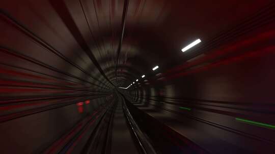 地铁隧道穿梭时空延时摄影