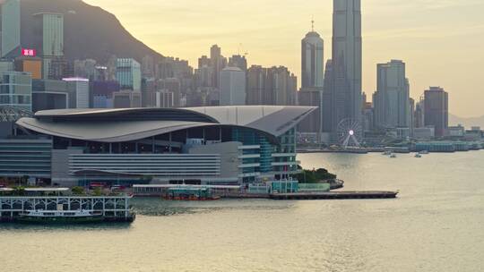 香港会议展览中心航拍