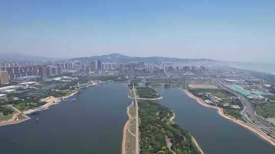 山东日照城市风光航拍