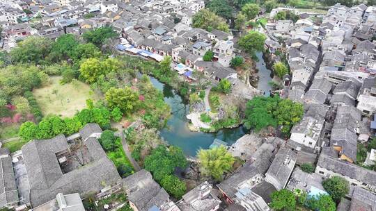 航拍广西贺州黄姚古镇古民居视频素材模板下载